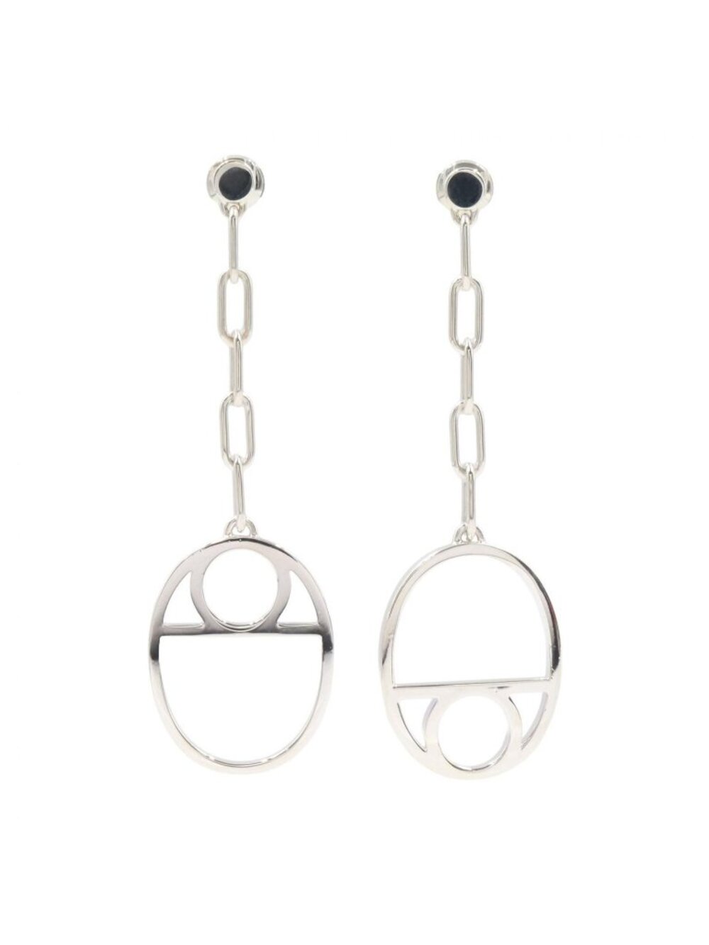 Hermes Earrings Chaine D'ancre Game 925 Sterling Silver